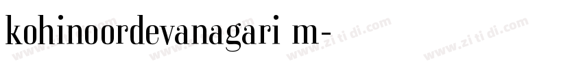 kohinoordevanagari m字体转换